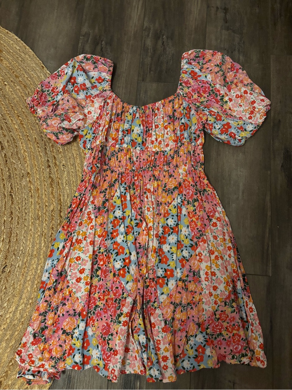 Floral patchwork boutique dress